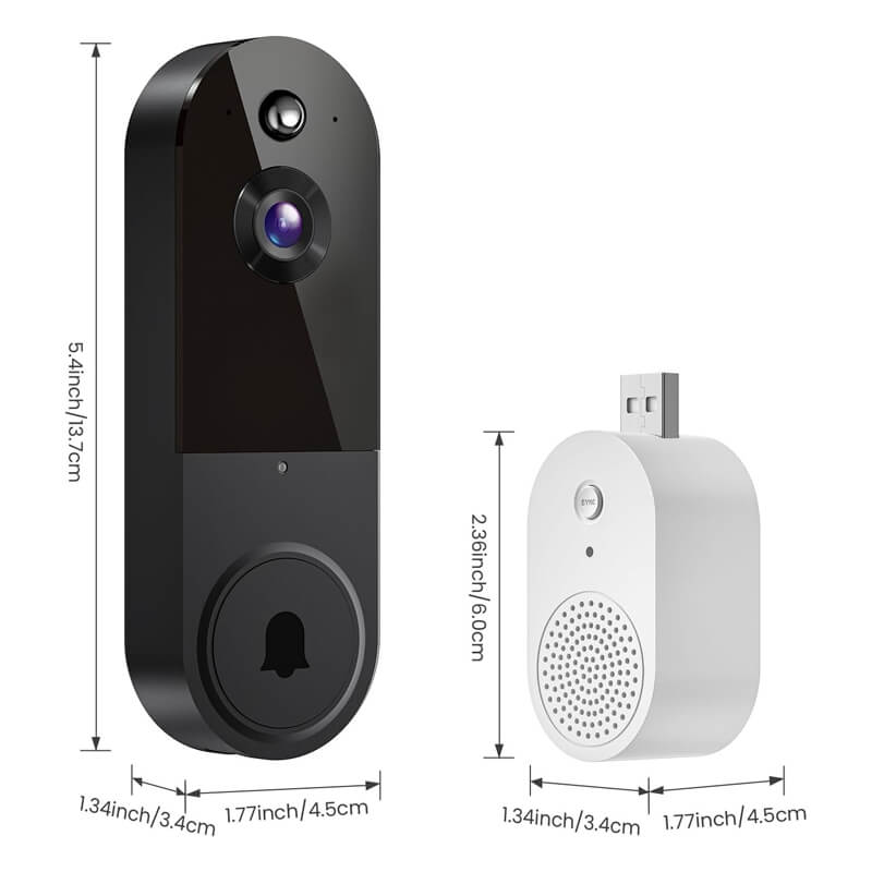 Wireless Video Doorbell Camera | AI Motion Detection 1080P