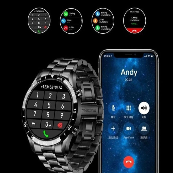 Stainless Steel Smart Watch | AMOLED Display with 4G Connectivity