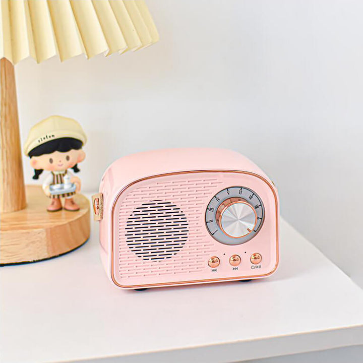Retro Bluetooth Speaker | Vintage Radio Design with Handle