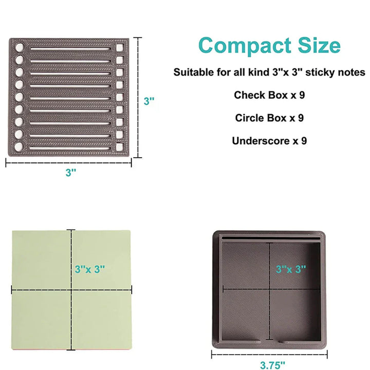 Desktop Note Organizer | Precision Template Storage Box