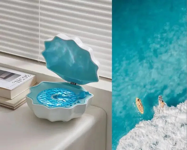Coastal Night Light Speaker | Shell Design With Ocean Ambience