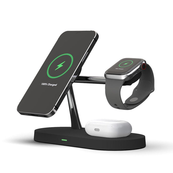 Wireless Charging Station | 4-in-1 Multi Device Stand with LED Light