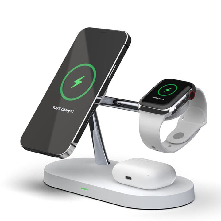 Wireless Charging Station | 4-in-1 Multi Device Stand with LED Light
